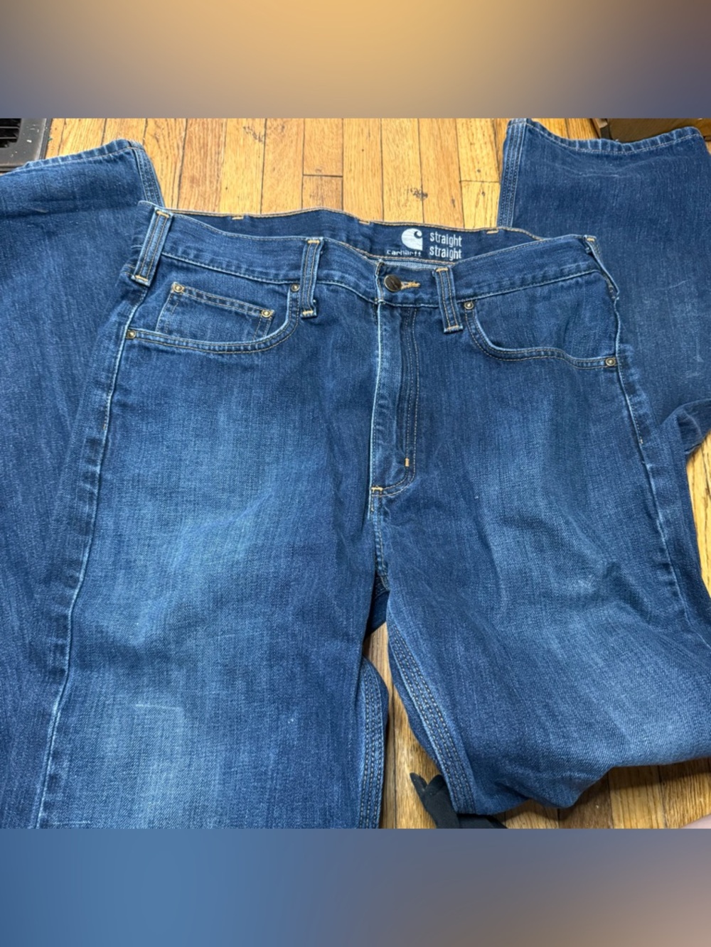 Carhartt Men's Straight Fit Blue Jeans - Size 34x36